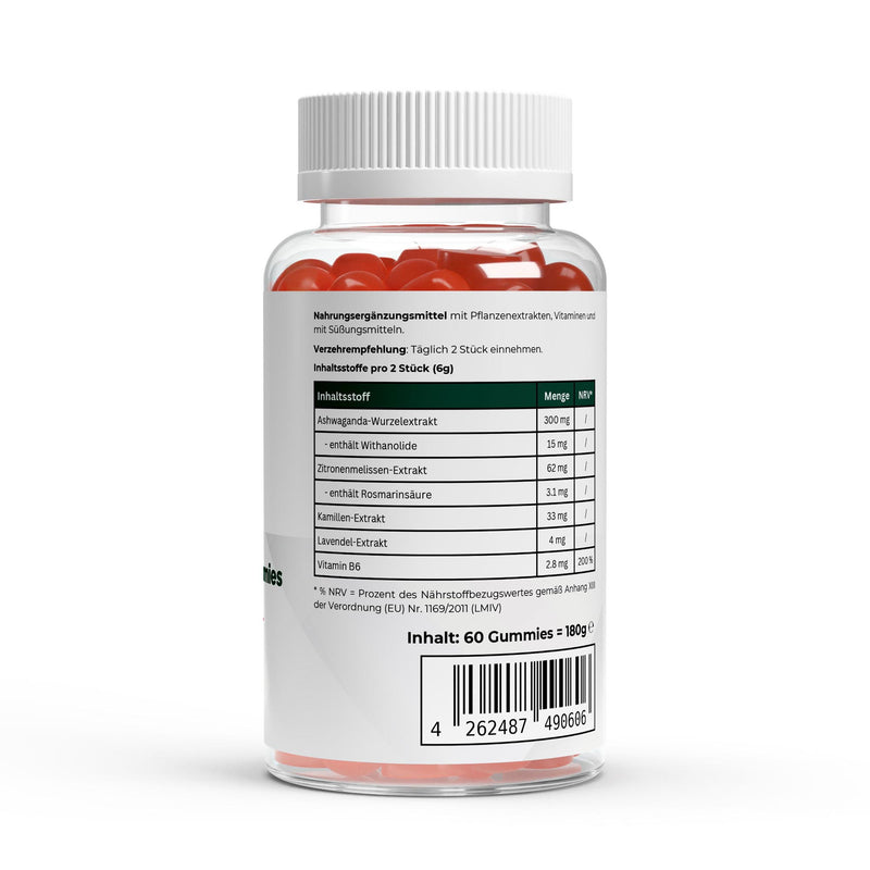 Ashwagandha 300mg + B6 Vegan Gummies (60 pcs) - Puravitale Labs