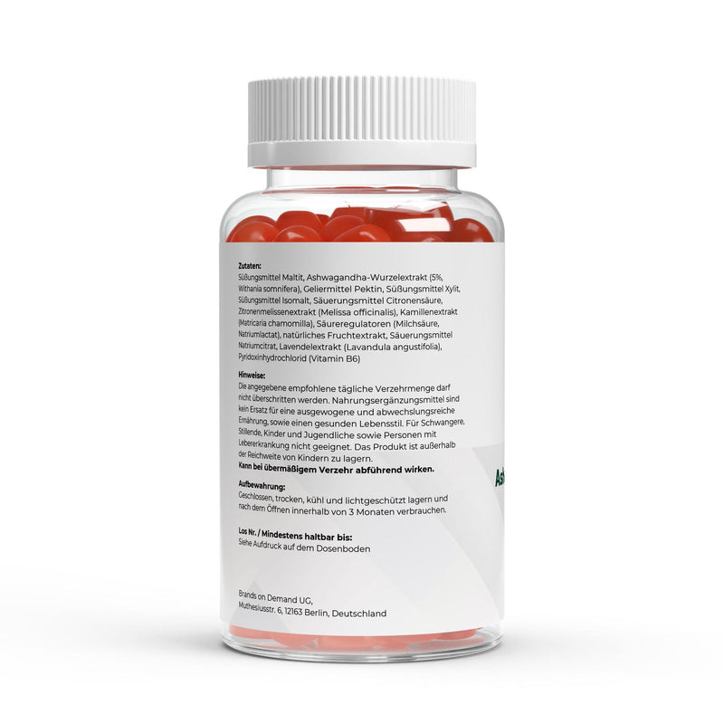 Ashwagandha 300mg + B6 Vegan Gummies (60 pcs) - Puravitale Labs