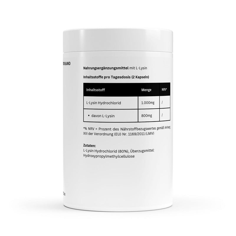 L-Lysine (100 Capsules) – Puravitale Labs
