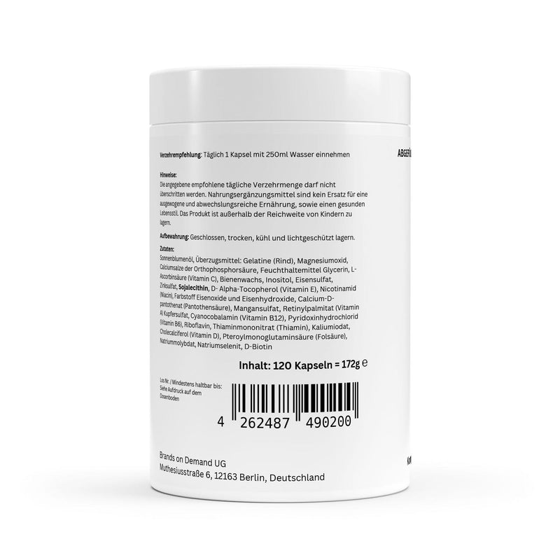 Multivitamin & Mineral Complex (120 Softgels) - Puravitale Labs