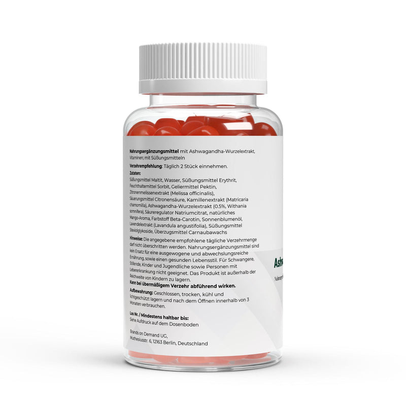 Ashwagandha Gummies + B6 Mango Flavor (60 pcs) - Puravitale Labs